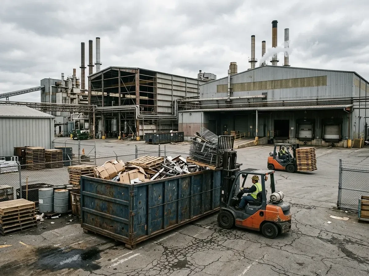 industrial-factory-scrap-conta-003 — before and after result, Best Commercial Dumpster Rental in Dallas