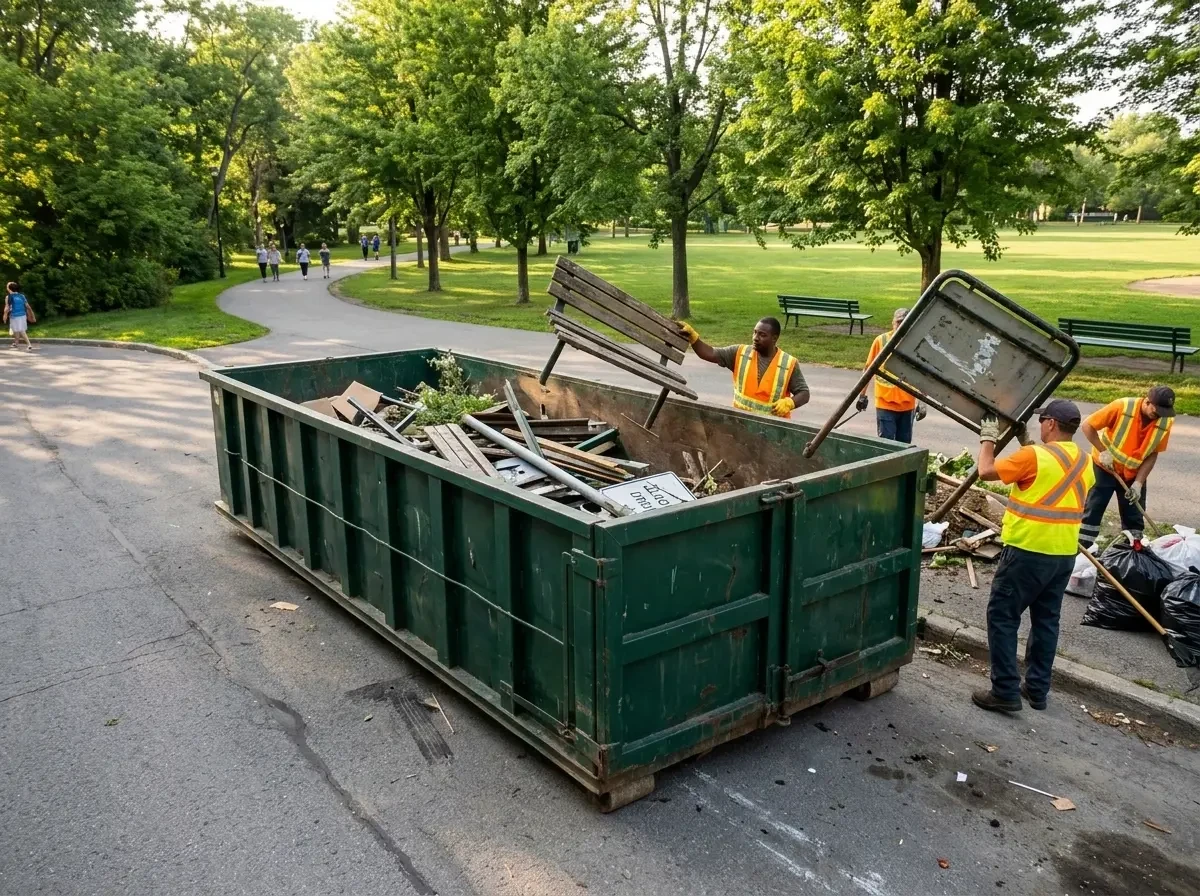 municipal-park-cleanup-waste-c-012 — recent job completion, Best Commercial Dumpster Rental in Dallas
