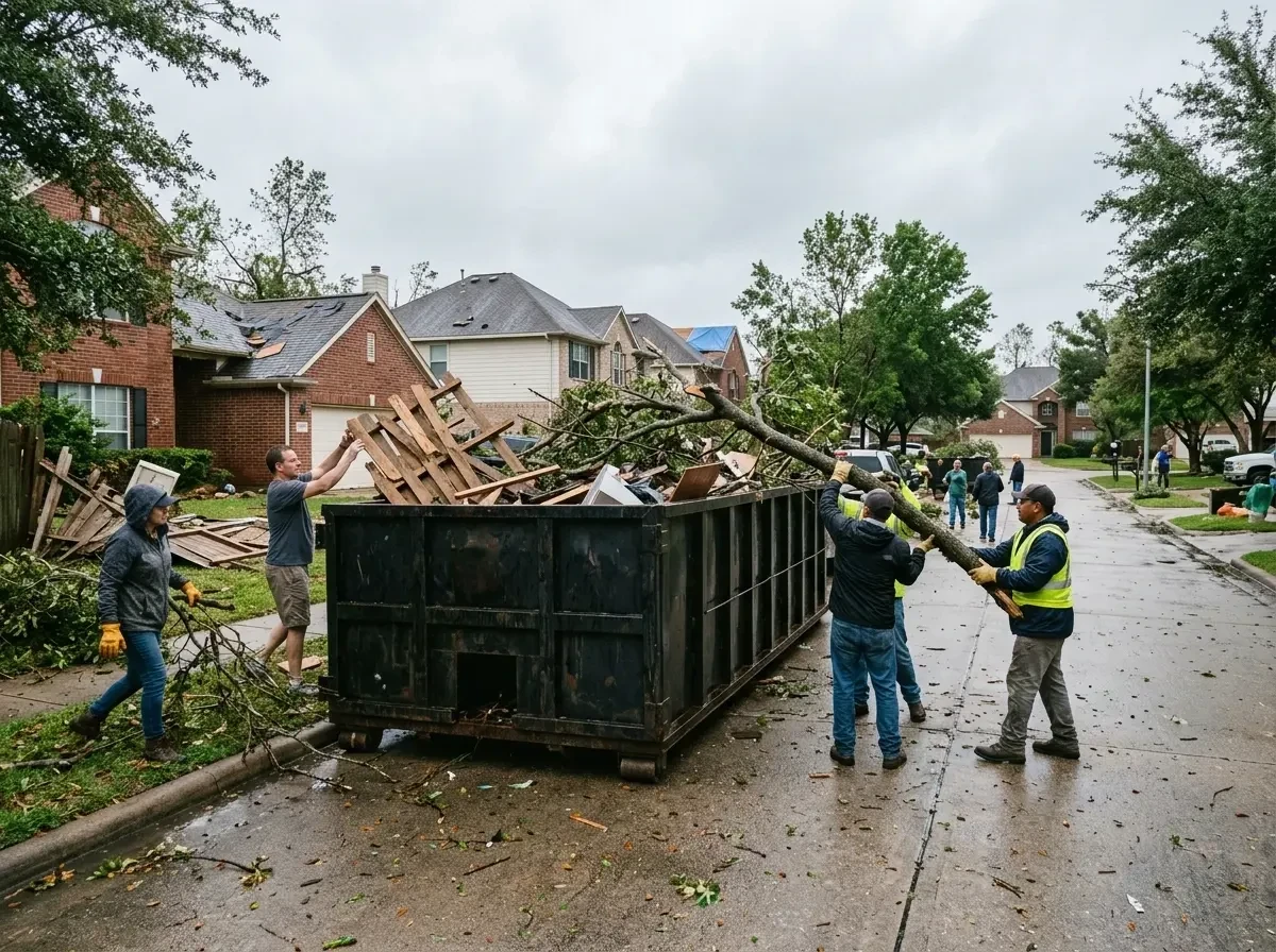 neighborhood-storm-debris-remo-020 — project overview, Best Commercial Dumpster Rental in Dallas