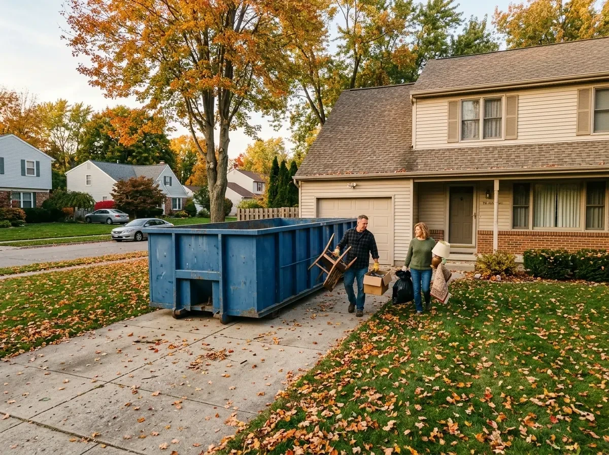 residential-driveway-cleanout-001 — specialist at work, Best Commercial Dumpster Rental in Dallas